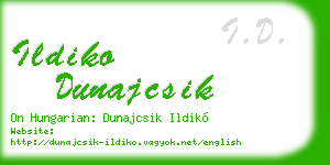 ildiko dunajcsik business card