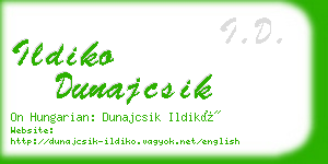 ildiko dunajcsik business card